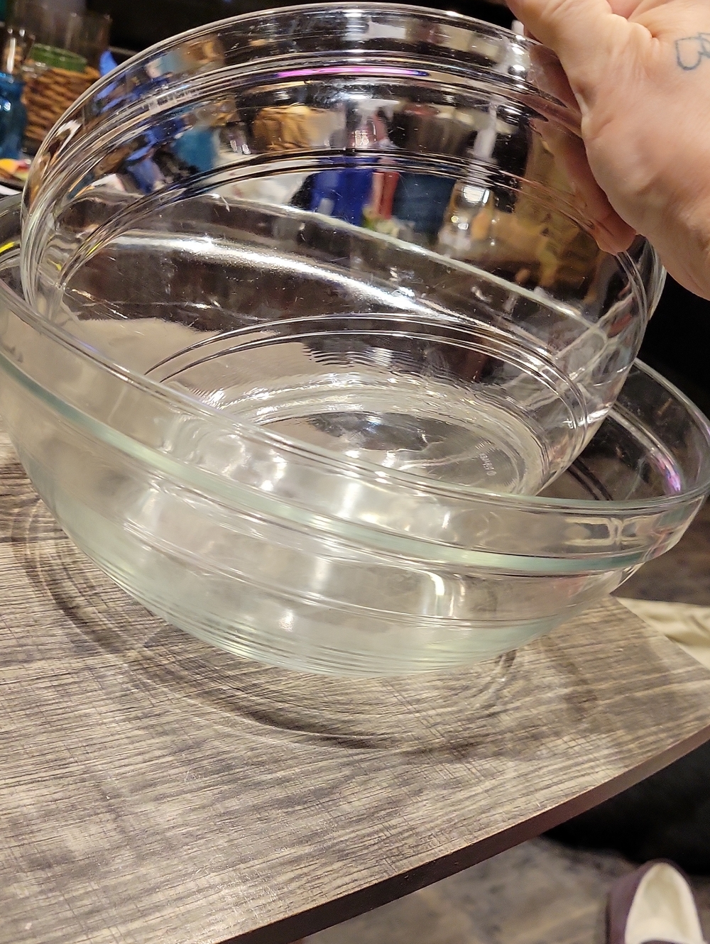 Duralex,made In France Set Of 2 Large & EXTRA Large Mixing Bowls! GUC